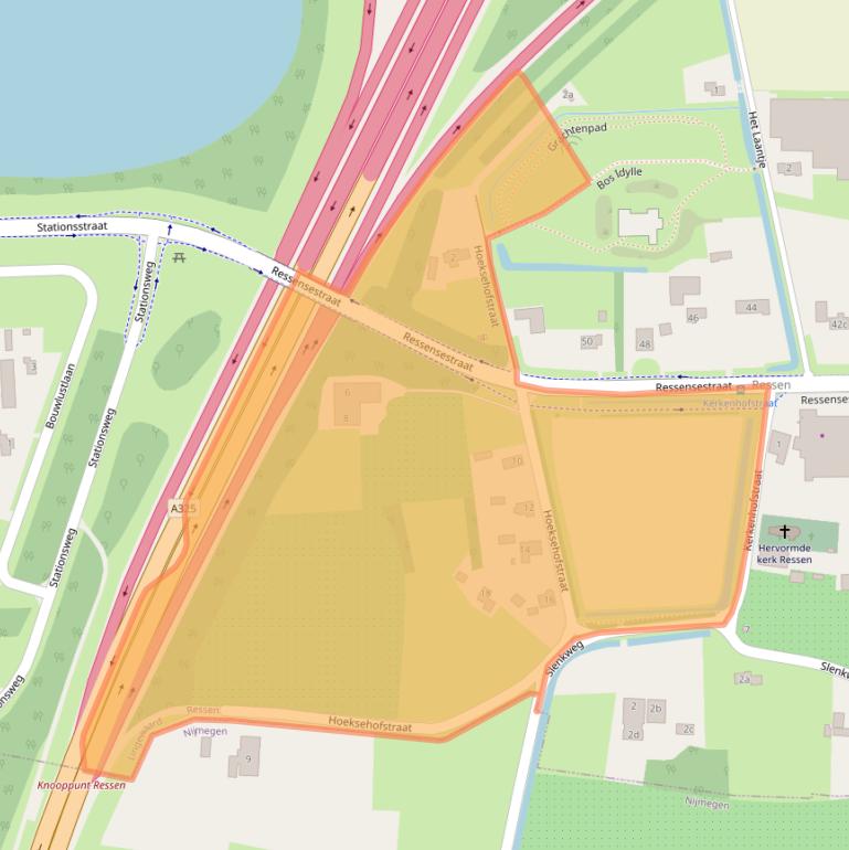 Kaart van postcodegebied 6684DH.