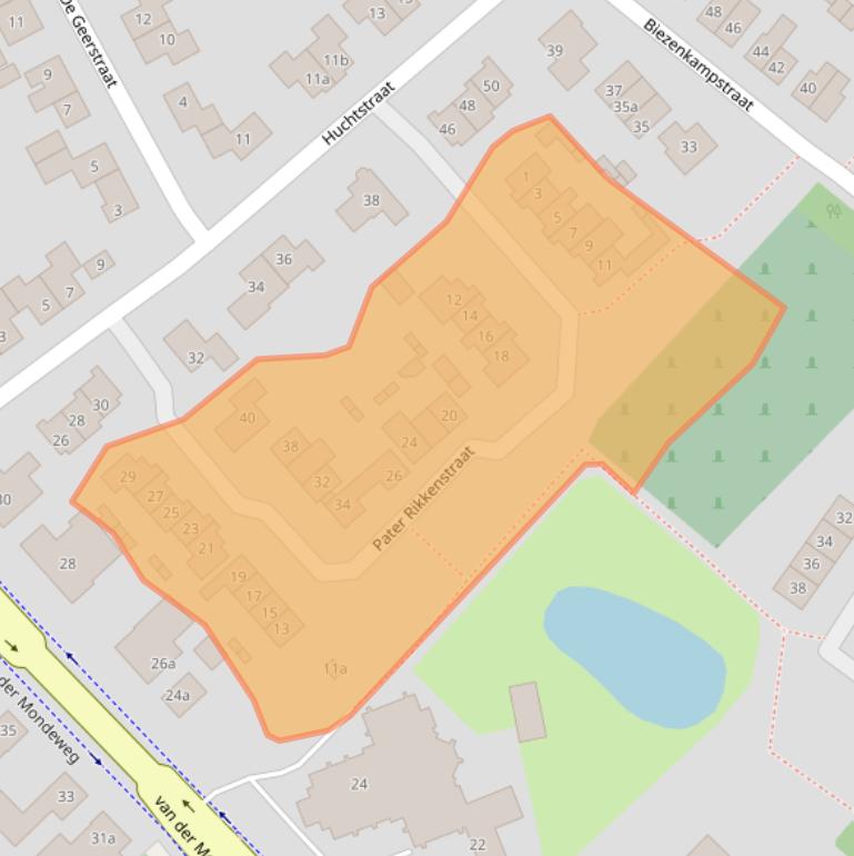 Kaart van postcodegebied 6685AJ.