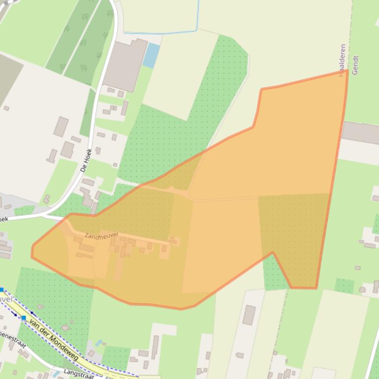 Kaart van postcodegebied 6685BE.