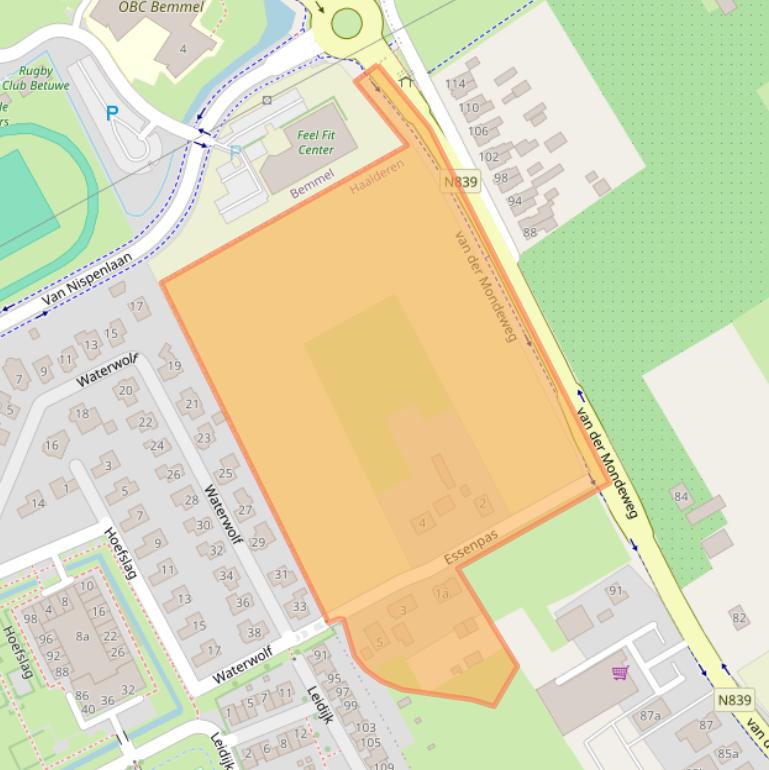 Kaart van postcodegebied 6685BJ.