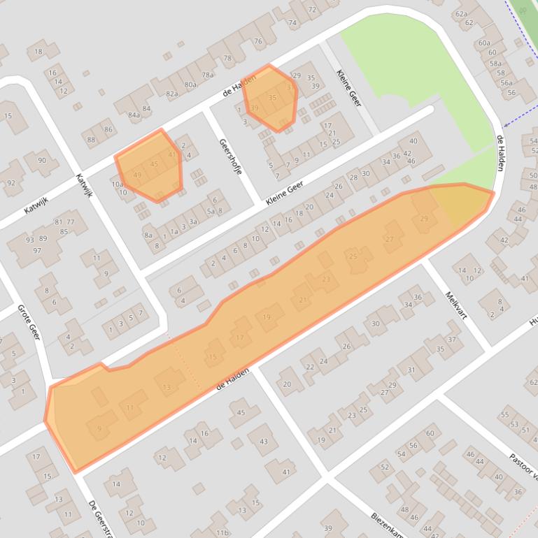 Kaart van postcodegebied 6685CB.