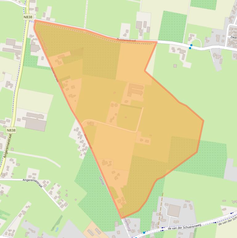 Kaart van postcodegebied 6686AA.