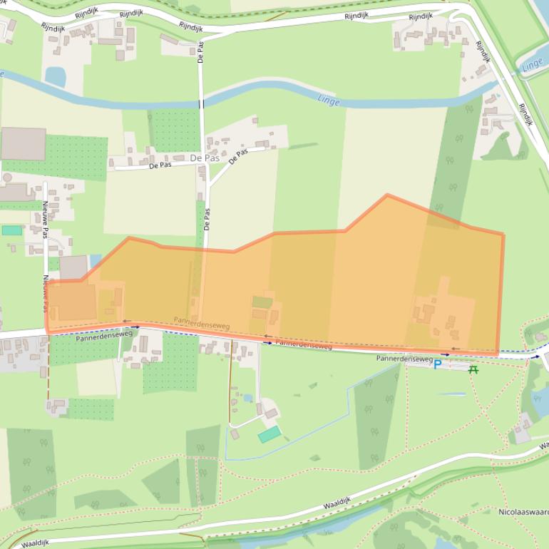 Kaart van postcodegebied 6686BE.