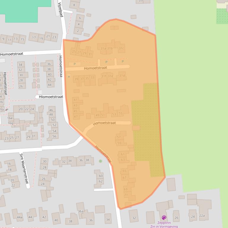 Kaart van postcodegebied 6686BL.