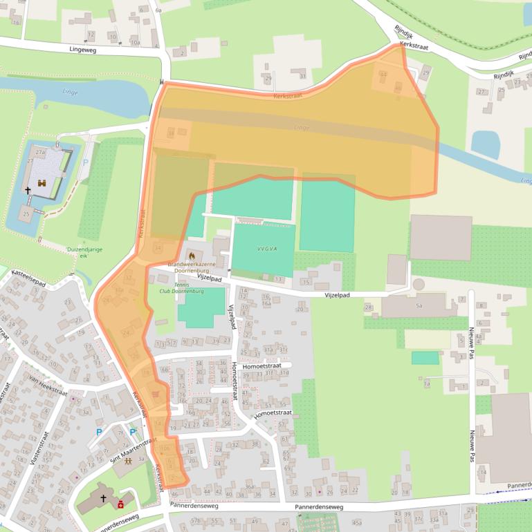 Kaart van postcodegebied 6686BT.