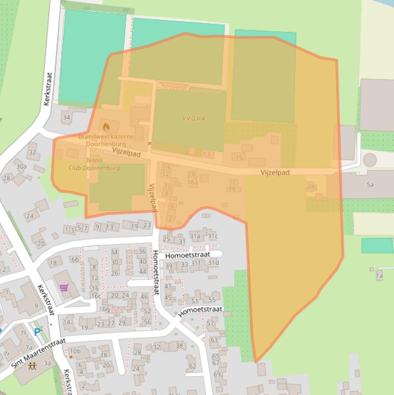 Kaart van postcodegebied 6686BV.
