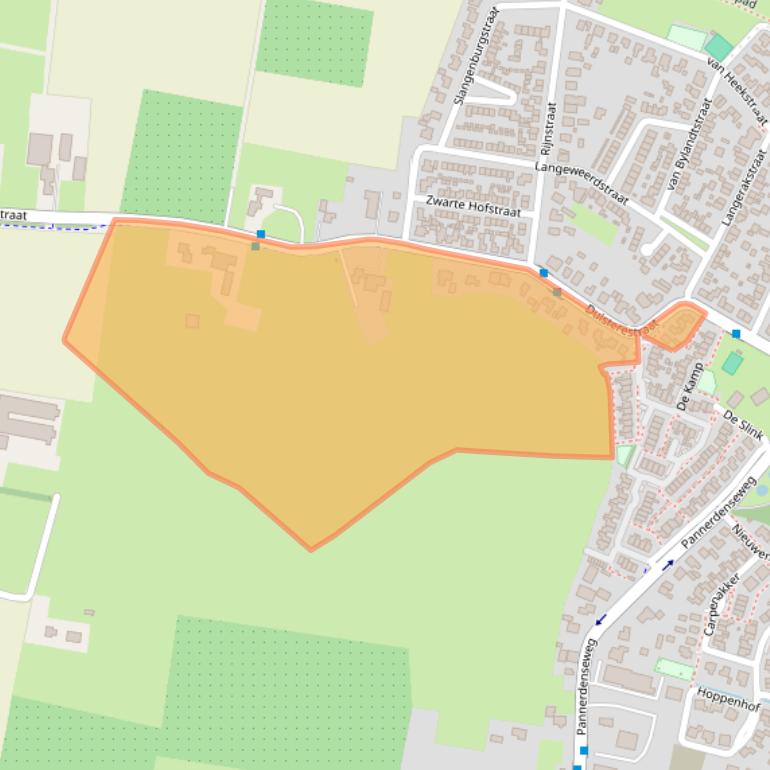 Kaart van postcodegebied 6686CS.