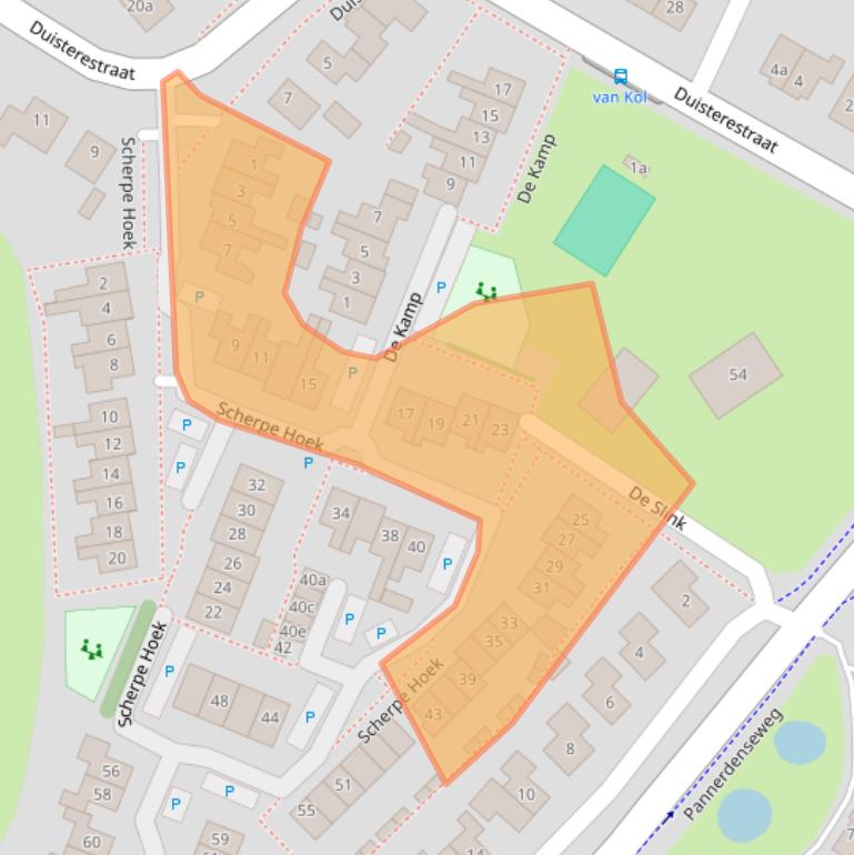 Kaart van postcodegebied 6686DC.