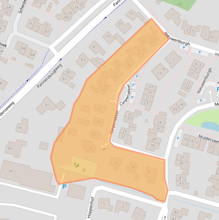 Kaart van postcodegebied 6686DK.