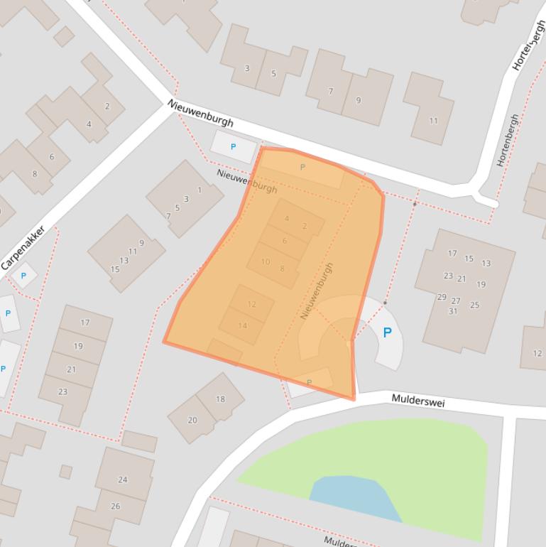 Kaart van postcodegebied 6686DP.