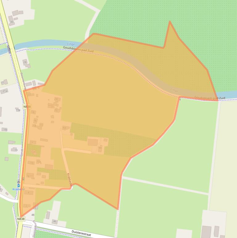 Kaart van postcodegebied 6686MA.