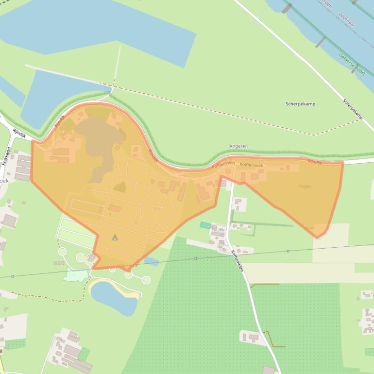 Kaart van postcodegebied 6686MC.