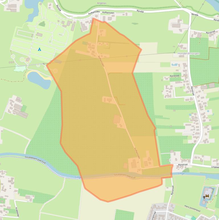 Kaart van postcodegebied 6686MD.