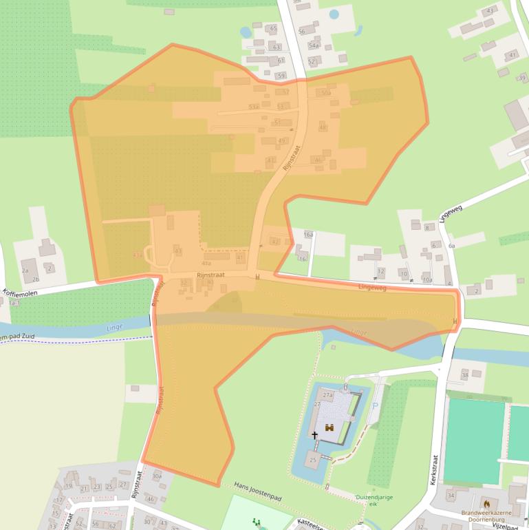 Kaart van postcodegebied 6686MH.