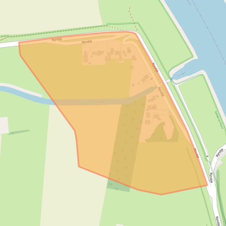 Kaart van postcodegebied 6686MR.