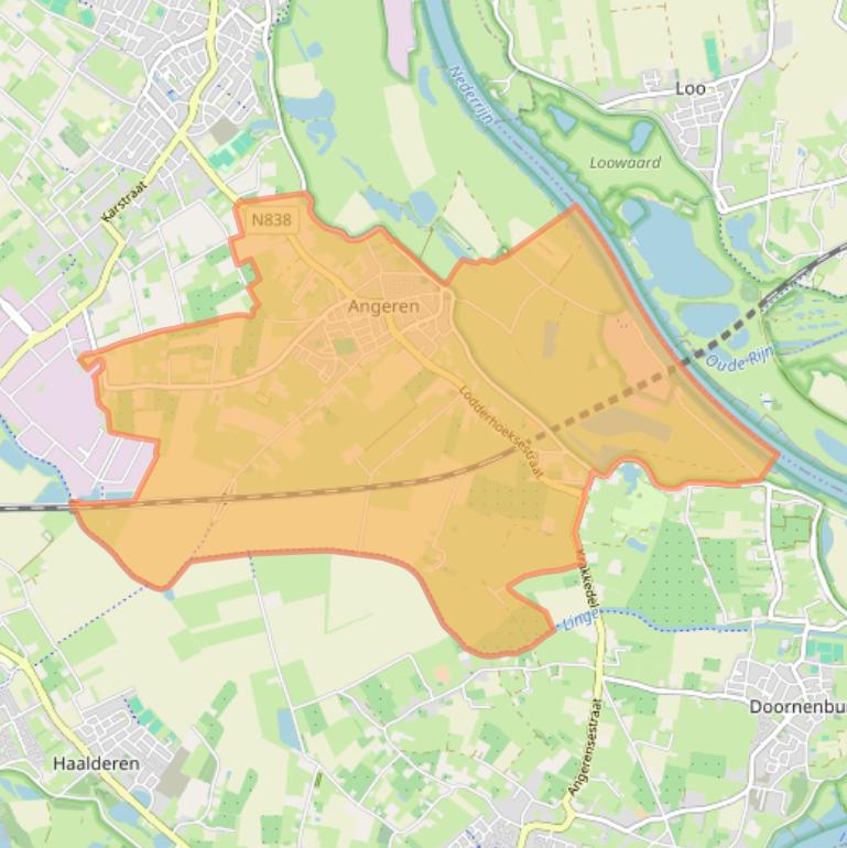 Kaart van postcodegebied 6687.