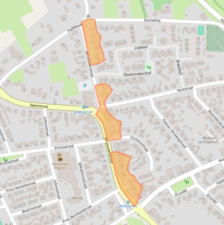 Kaart van postcodegebied 6687AB.