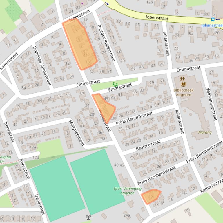 Kaart van postcodegebied 6687BH.