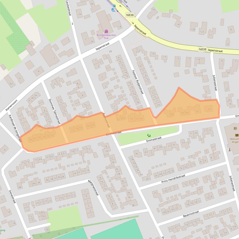 Kaart van postcodegebied 6687BT.