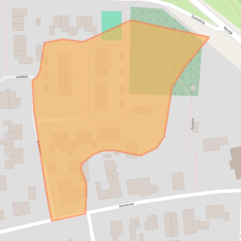 Kaart van postcodegebied 6687DB.