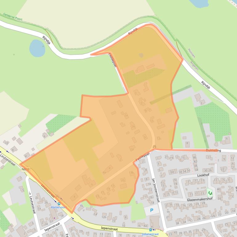 Kaart van postcodegebied 6687LN.