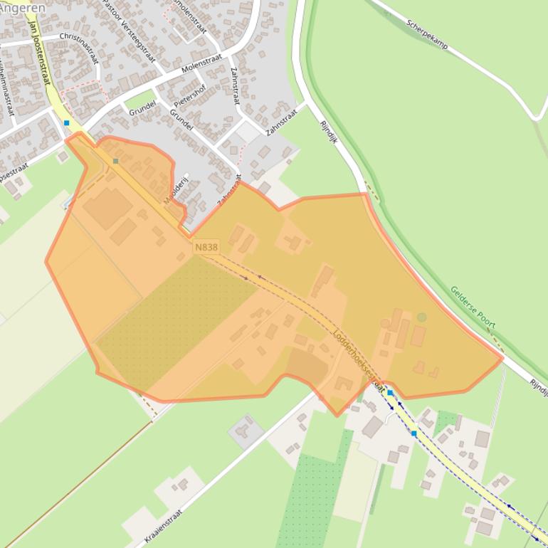 Kaart van postcodegebied 6687LR.