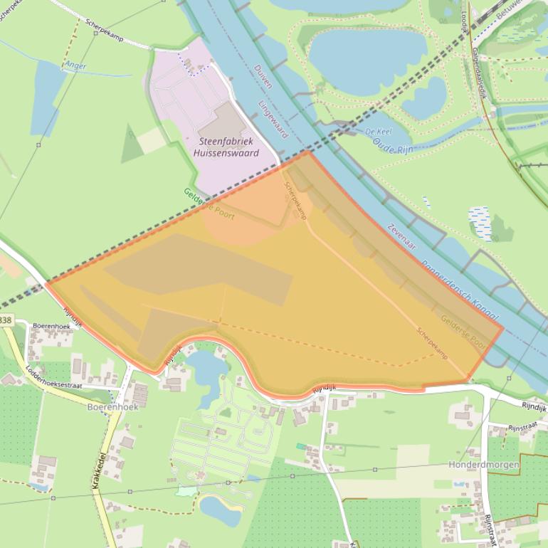 Kaart van postcodegebied 6687ML.