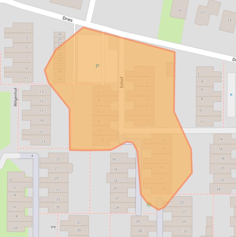 Kaart van postcodegebied 6691AJ.