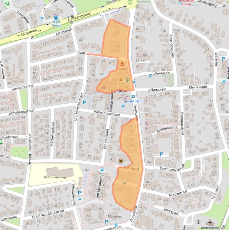Kaart van postcodegebied 6691AV.