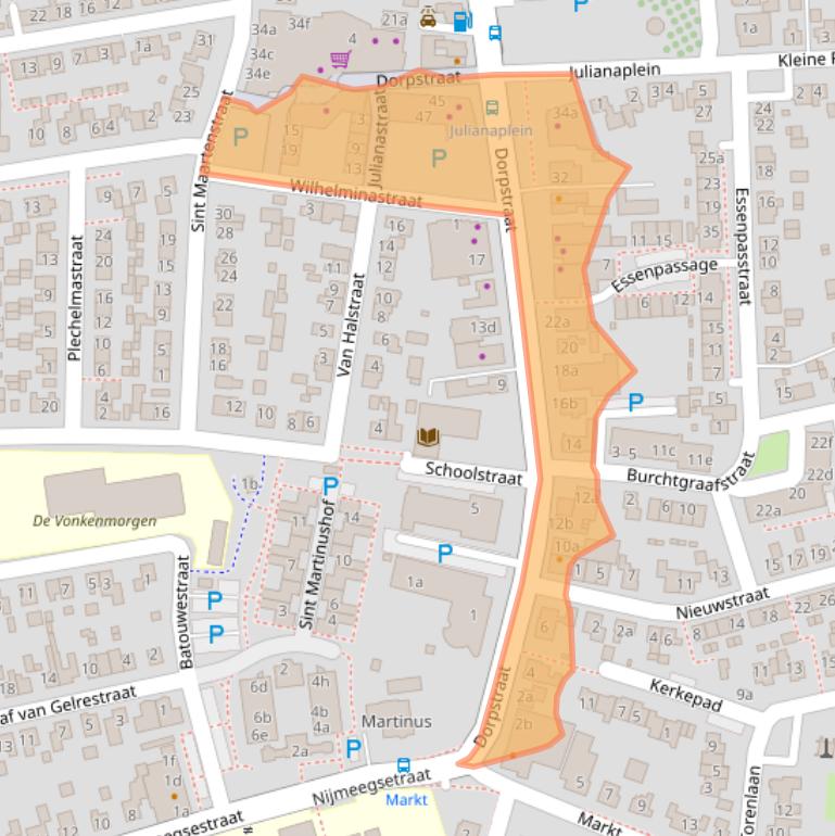 Kaart van postcodegebied 6691AX.