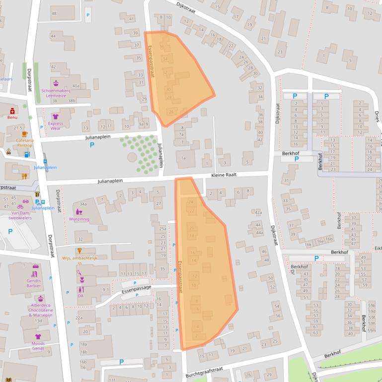 Kaart van postcodegebied 6691BE.