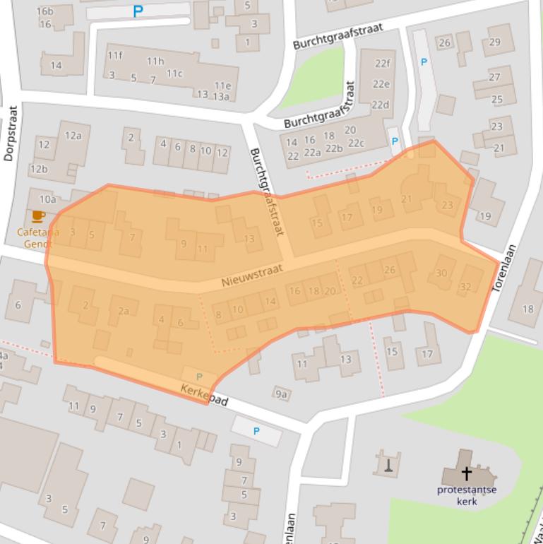 Kaart van postcodegebied 6691BJ.