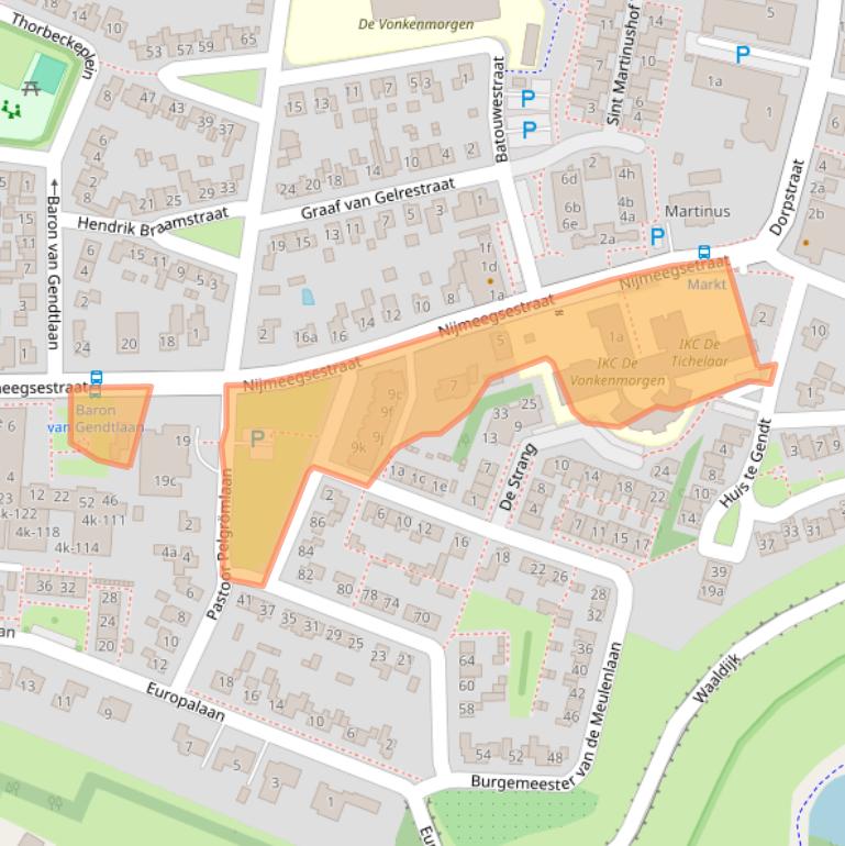 Kaart van postcodegebied 6691CJ.