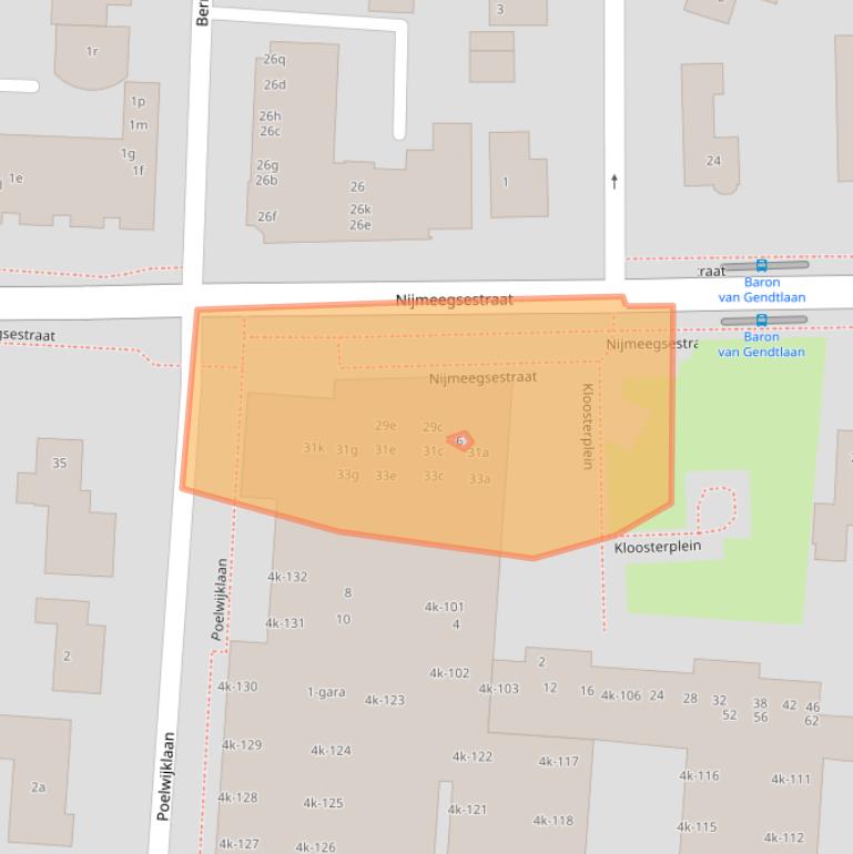 Kaart van postcodegebied 6691CL.