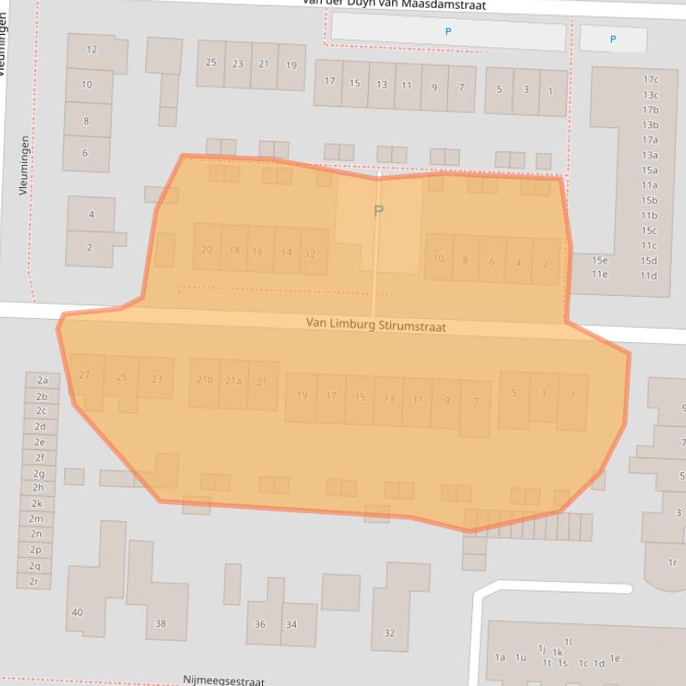 Kaart van postcodegebied 6691CR.