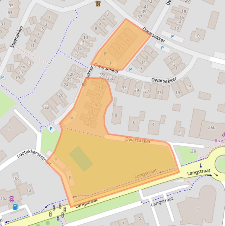 Kaart van postcodegebied 6691DG.