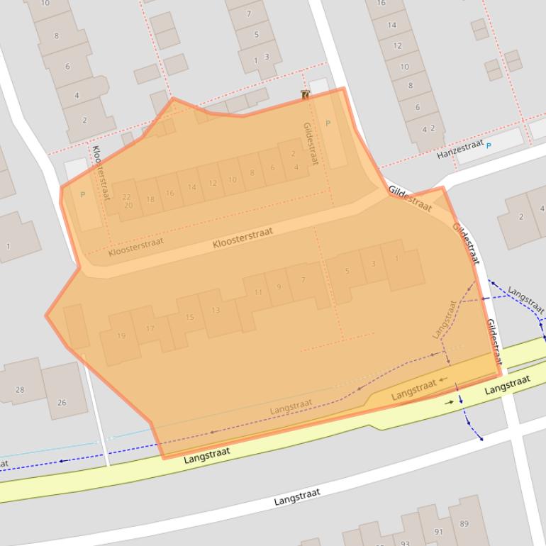 Kaart van postcodegebied 6691DS.