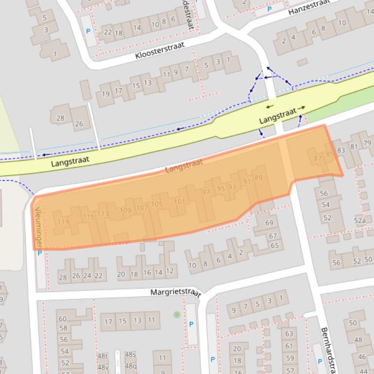 Kaart van postcodegebied 6691EC.