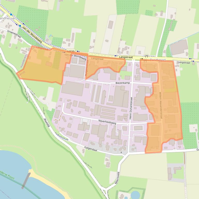 Kaart van postcodegebied 6691EE.