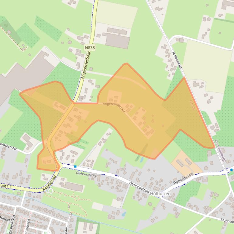 Kaart van postcodegebied 6691GE.