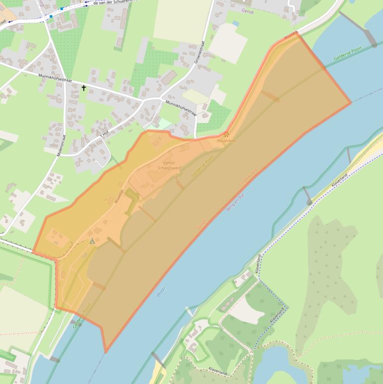 Kaart van postcodegebied 6691MB.