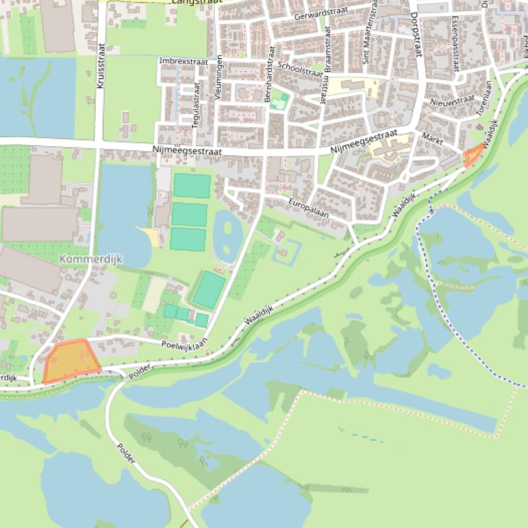 Kaart van postcodegebied 6691MC.