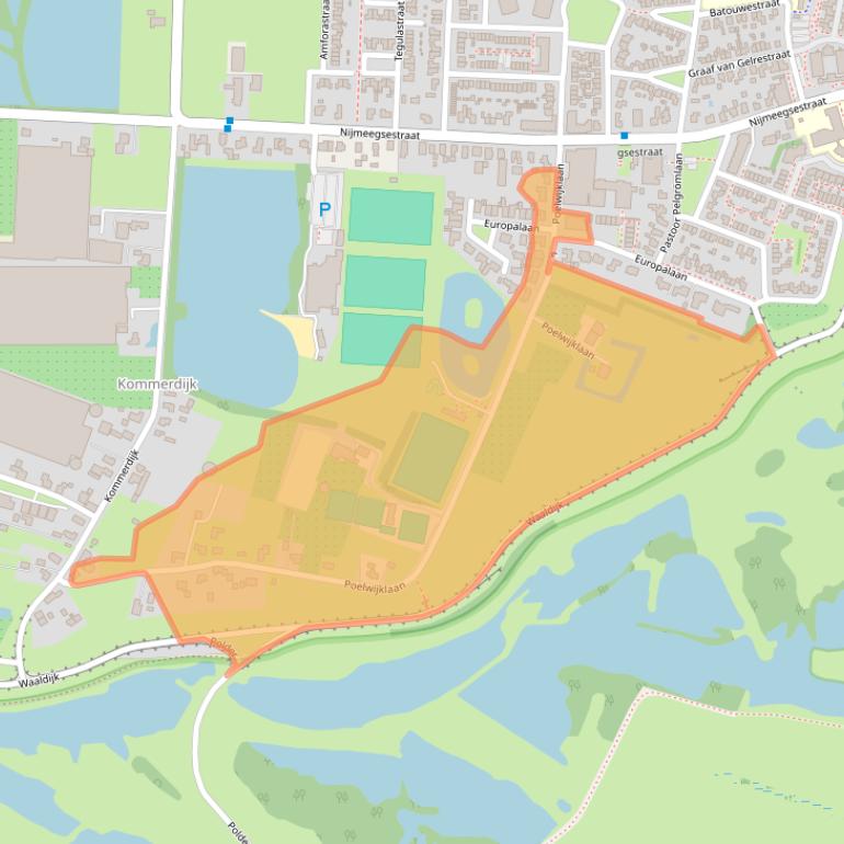 Kaart van postcodegebied 6691MH.