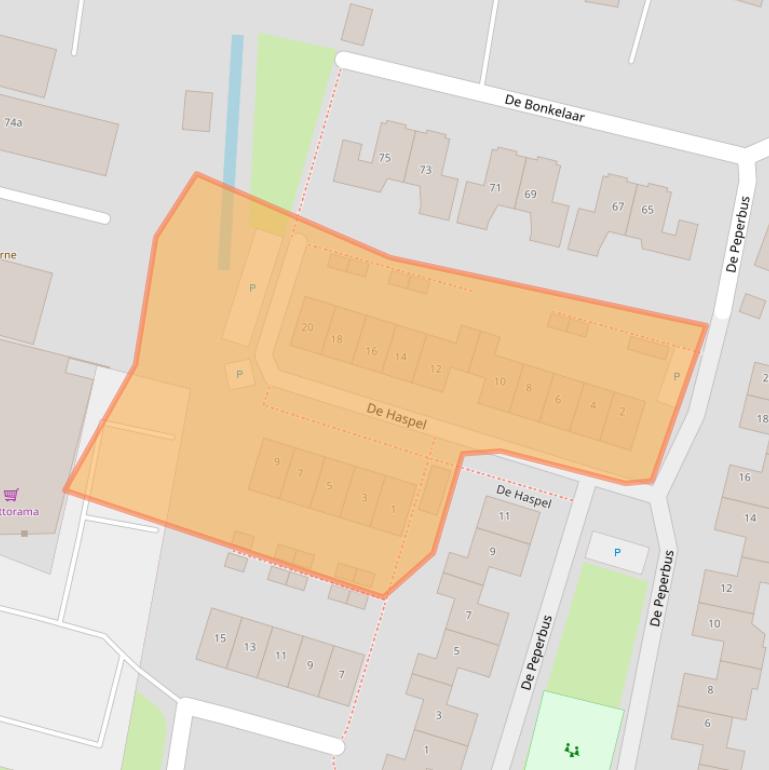 Kaart van postcodegebied 6691PP.