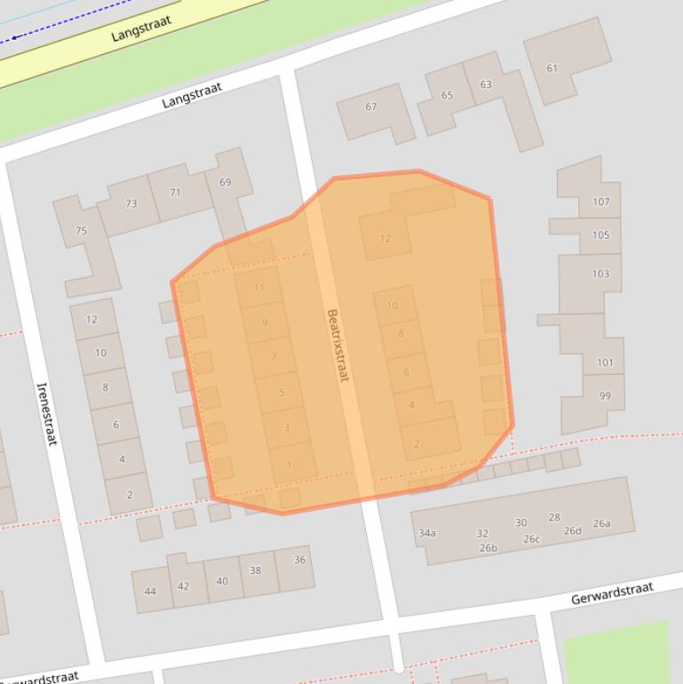 Kaart van postcodegebied 6691XB.