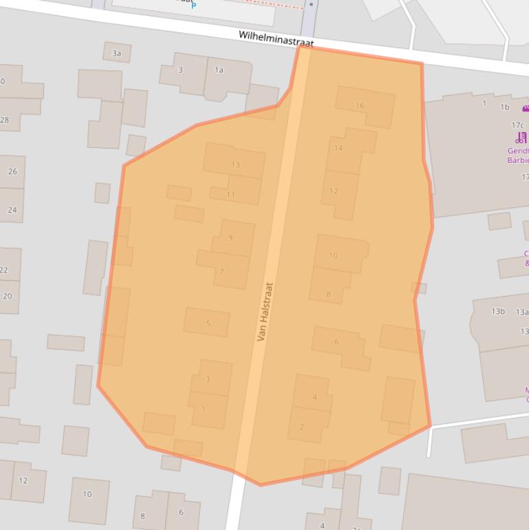 Kaart van postcodegebied 6691XN.