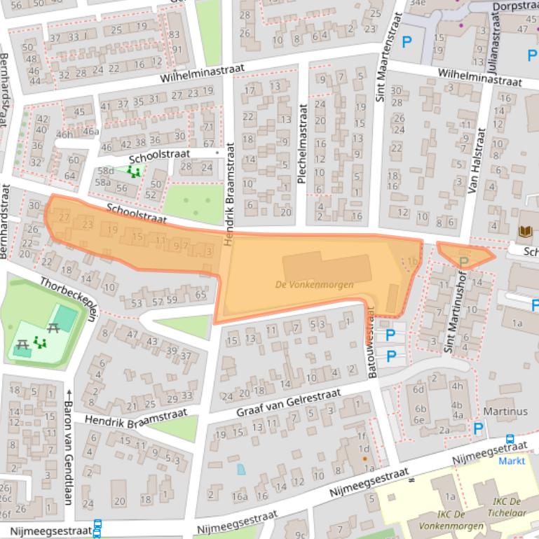 Kaart van postcodegebied 6691XP.