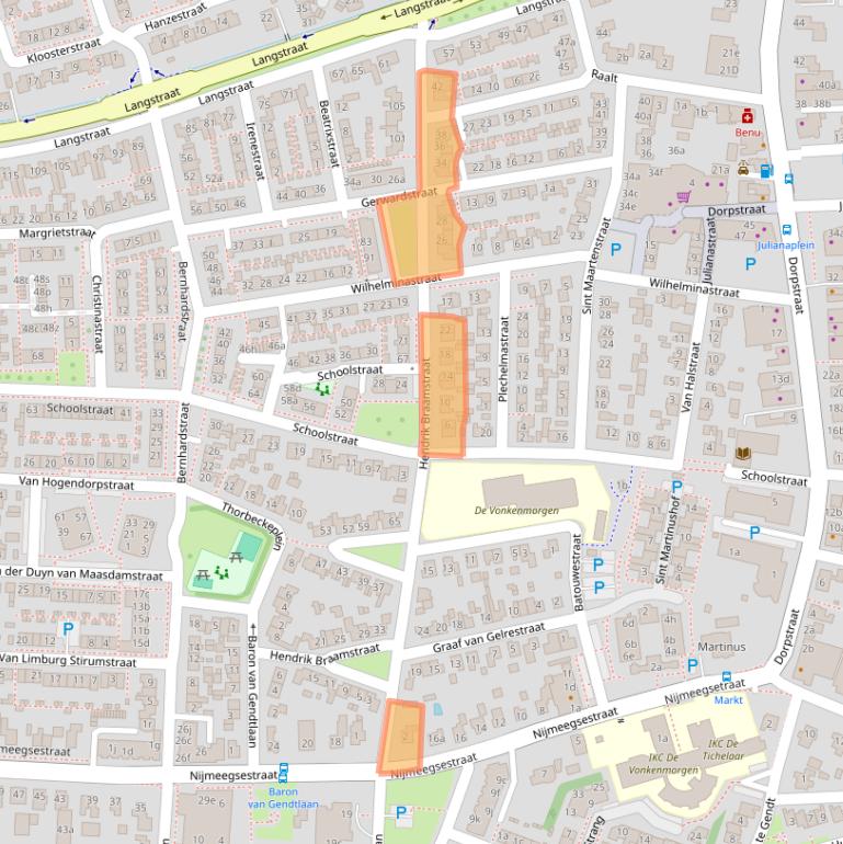 Kaart van postcodegebied 6691ZD.