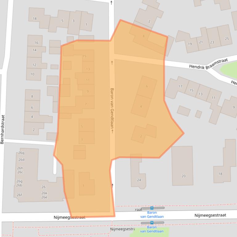 Kaart van postcodegebied 6691ZH.