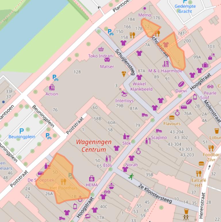 Kaart van postcodegebied 6701AW.